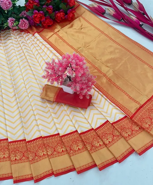 Cream_Embellished_Bollywood_Jacquard_Saree_(Cream)